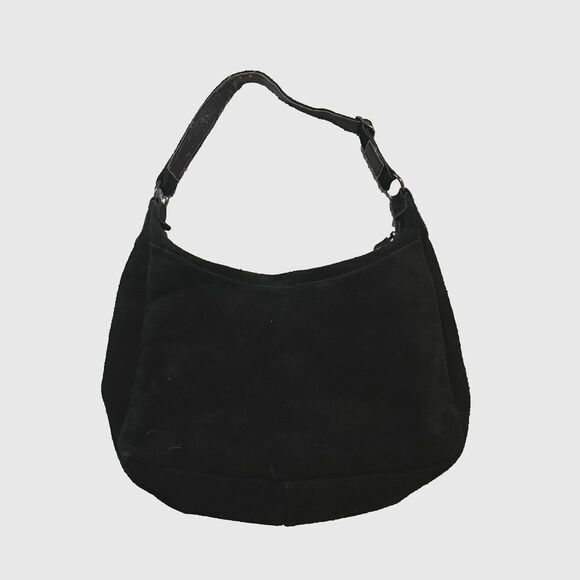 Minnetonka Suede Leather Fringed Purse Black 14"x10" - Picture 2 of 6